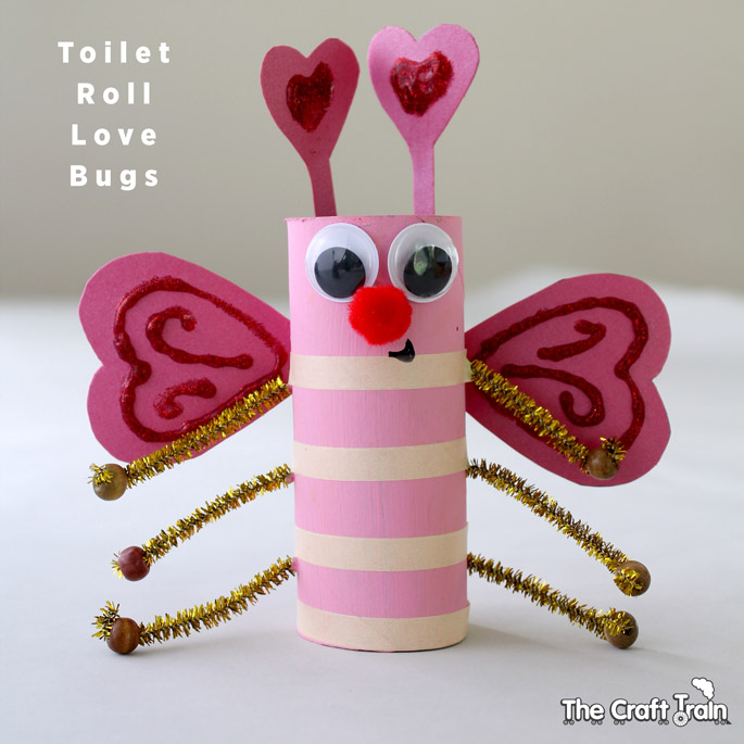 Toilet Roll Love Bugs for Valentine’s Day